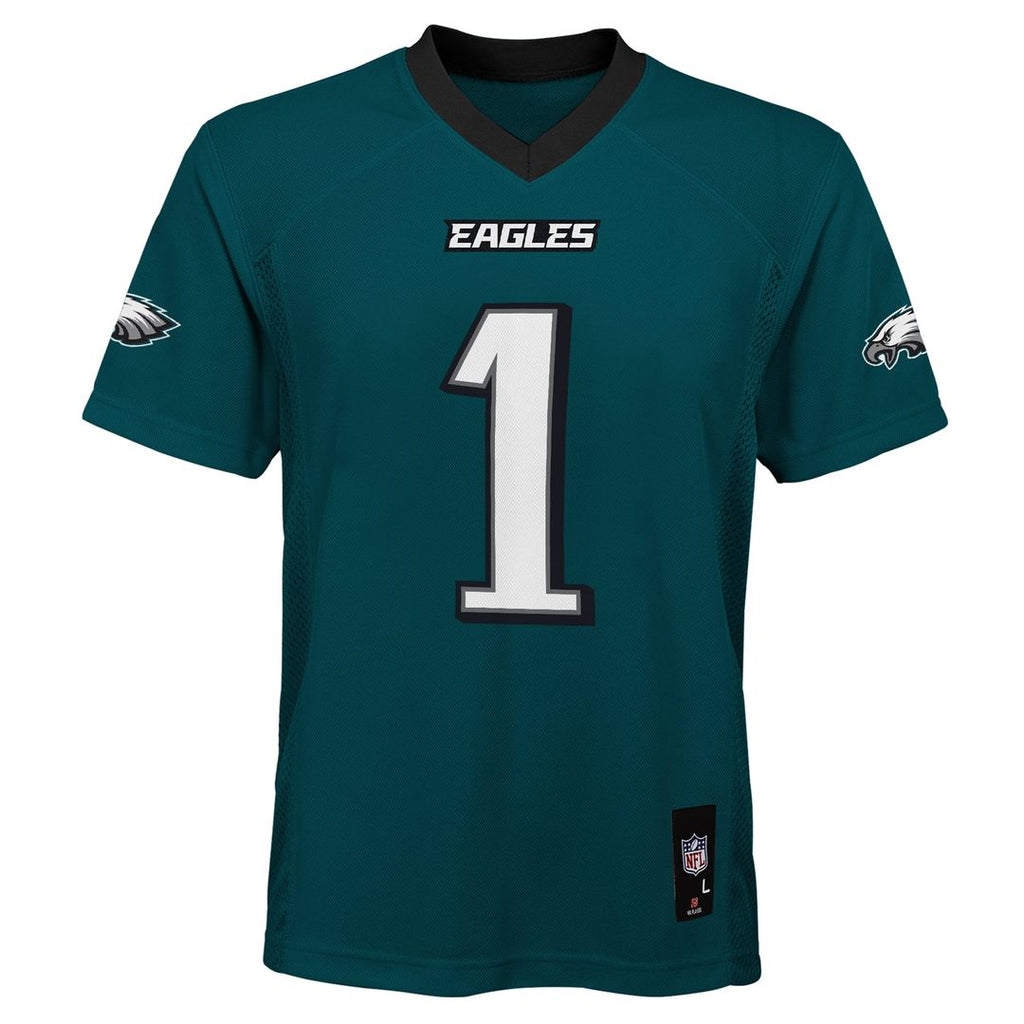 Jalen Hurts Philadelphia Eagles Outerstuff Youth Team Replica Jersey - Midnight Green