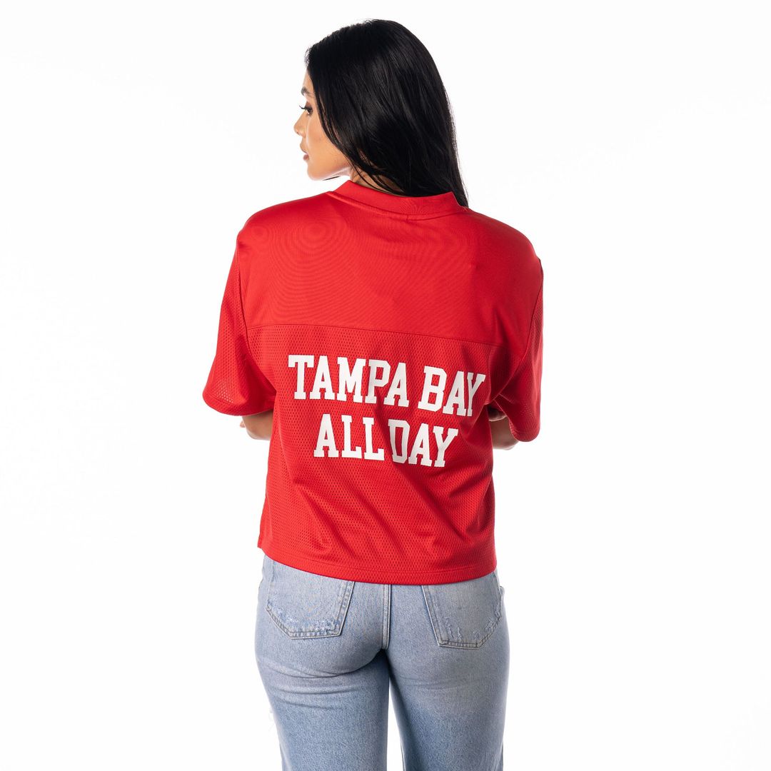 Tampa Bay Buccaneers The Wild Collective Women's Alternate V - Neck Fashion Jersey T - Shirt - Red