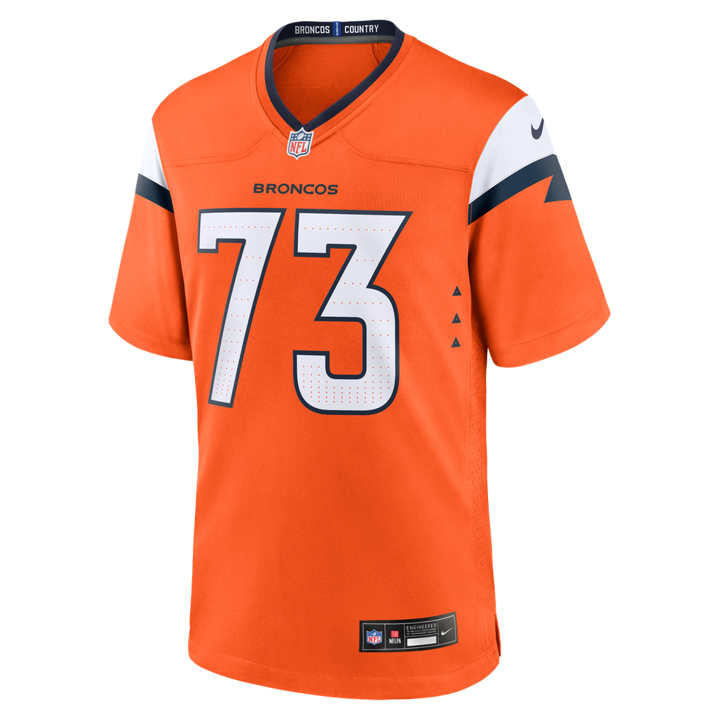 Frank Crum Denver Broncos Team Game Jersey - Orange