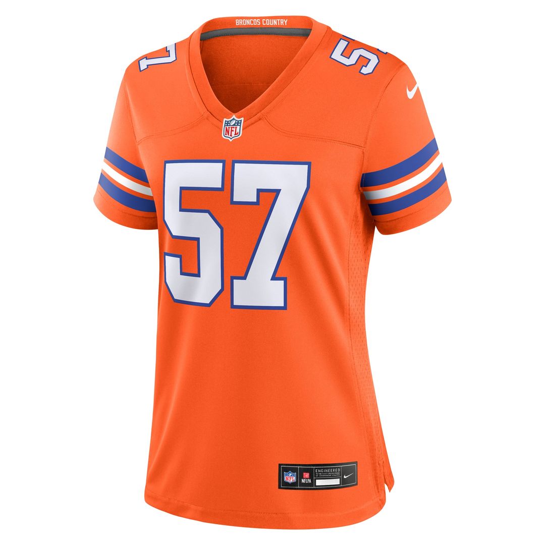 Tom Jackson Denver Broncos Women's Mile High Collection 1977 Throwback Retired Player Game Jersey - Orange