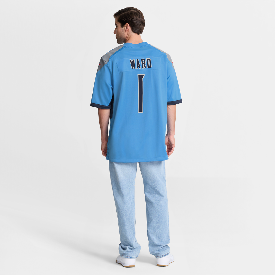 Cameron Ward Tennessee Titans Team Game Jersey - Light Blue