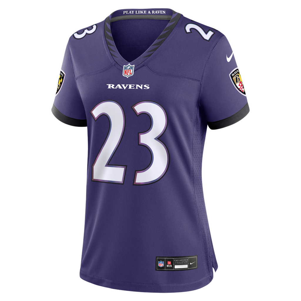 Adam Randall Baltimore Ravens Women's Team Game Jersey - Purple