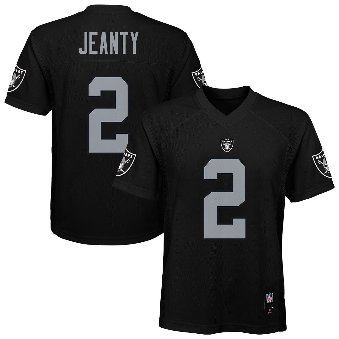 Ashton Jeanty Las Vegas Raiders Youth Replica Jersey - Black