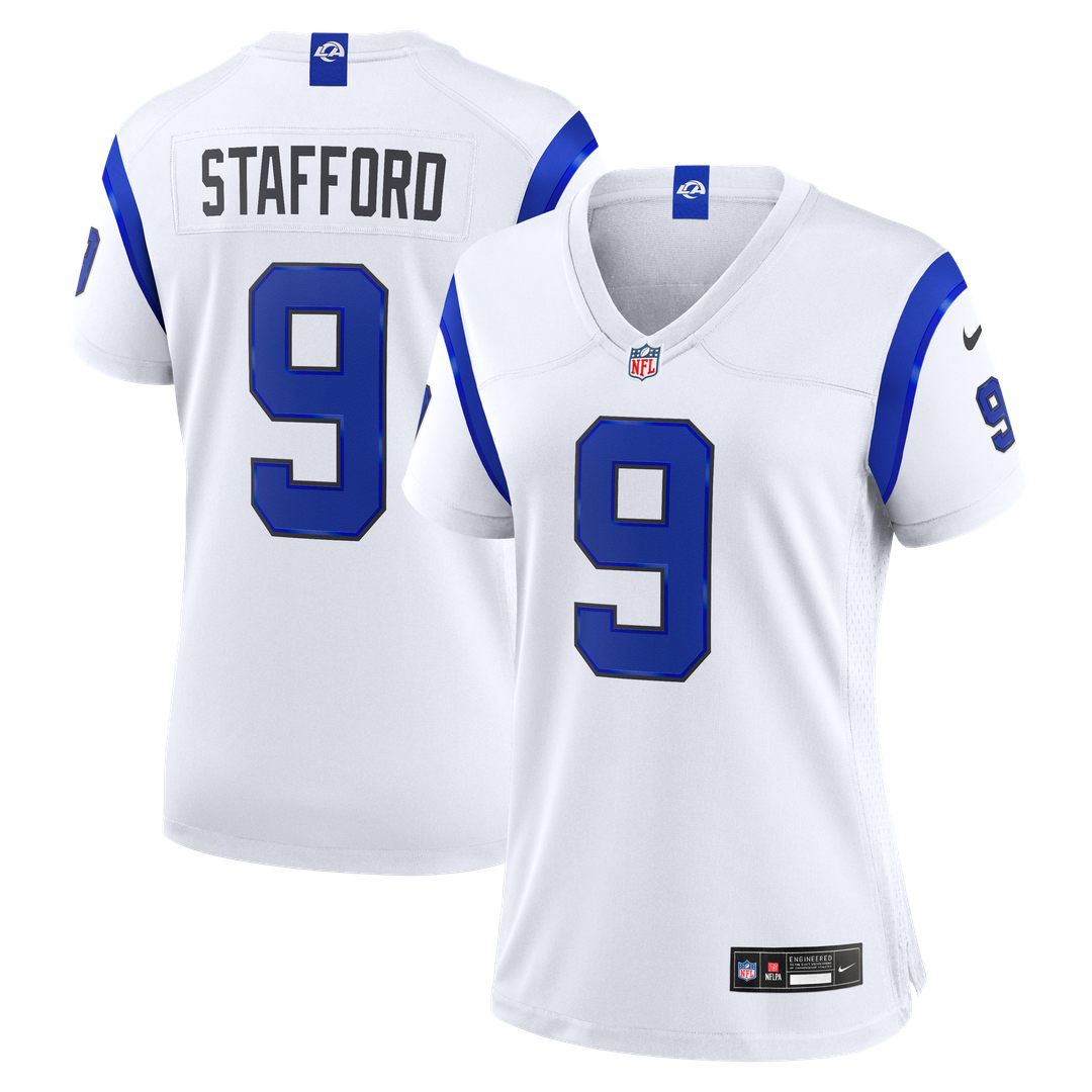Matthew Stafford Los Angeles Rams Women's Fearsome White Game Jersey