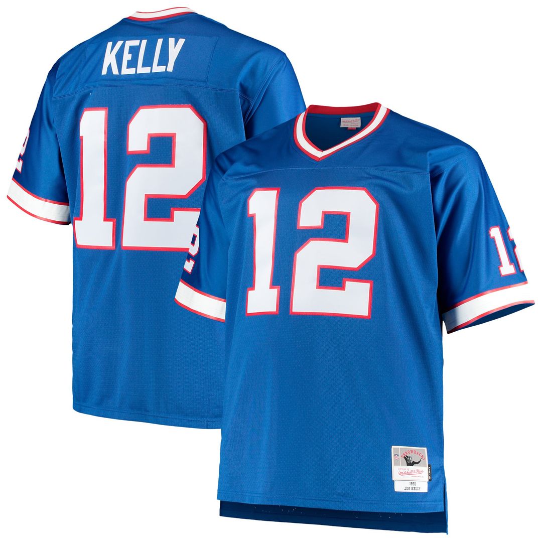 Jim Kelly Buffalo Bills Big & Tall 1990 Retired Player Replica Jersey - Royal