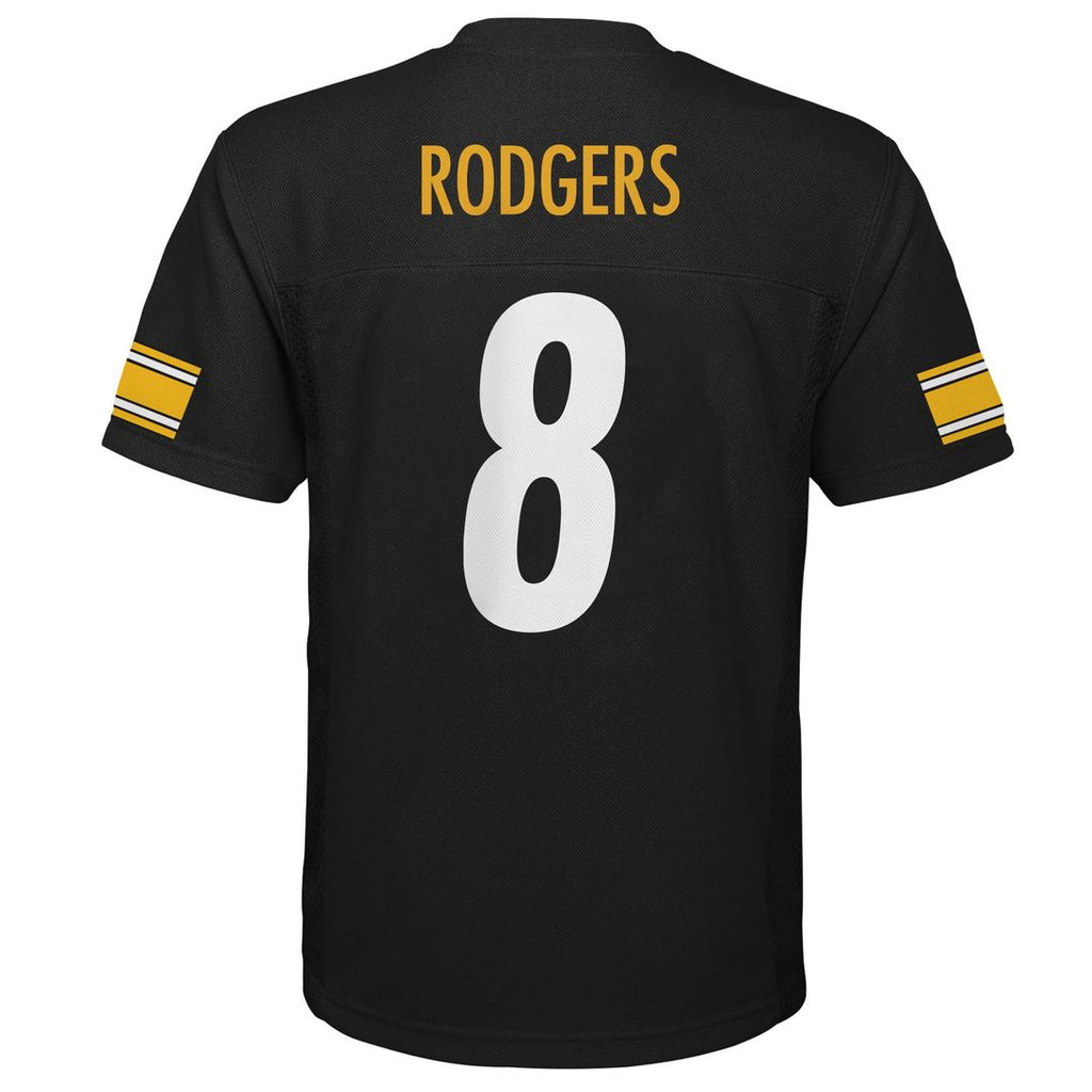 Aaron Rodgers Pittsburgh Steelers Youth Replica Jersey - Black