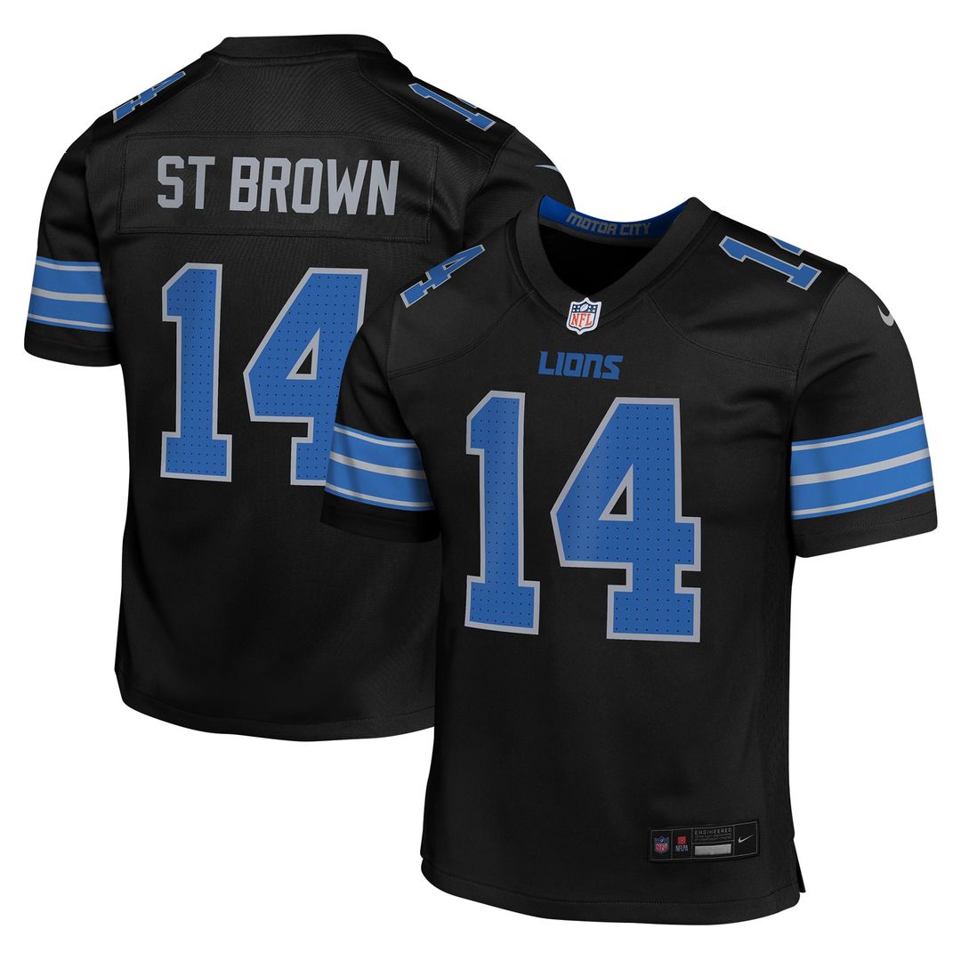 Amon - Ra St. Brown Detroit Lions Youth Game Jersey - Black