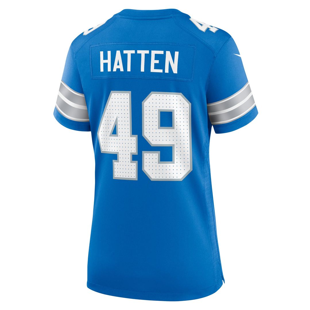 Hogan Hatten Detroit Lions Women's Game Jersey - Blue