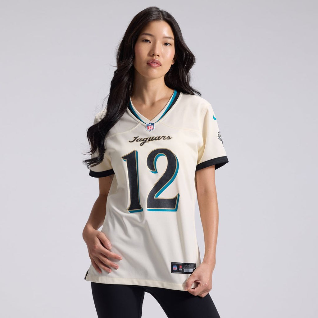 Travis Hunter Jacksonville Jaguars Women's 2026 Rivalries Collection Game Jersey - Natural
