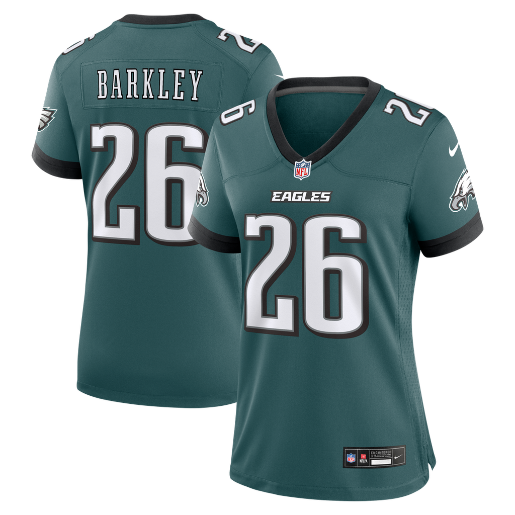 Saquon Barkley Philadelphia Eagles Women's Team Game Jersey - Midnight Green