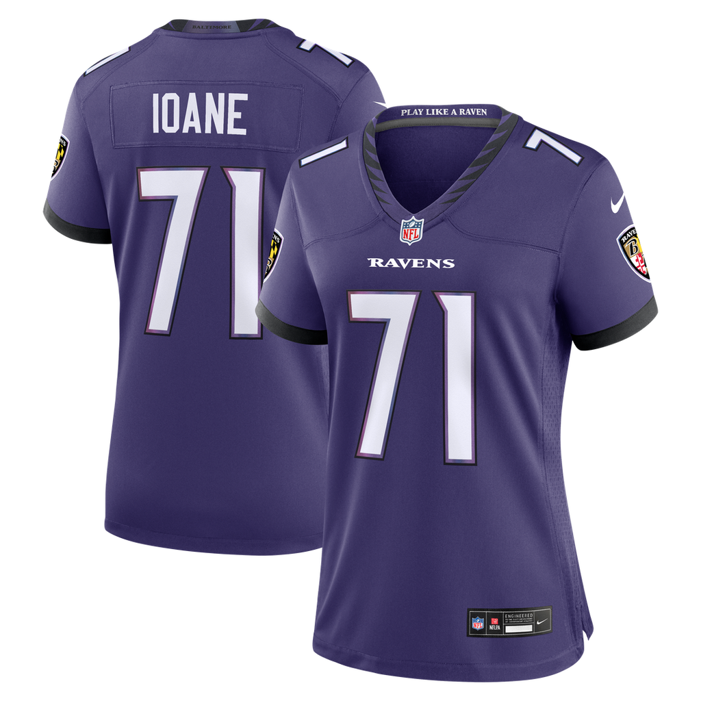 Olaivavega Ioane Baltimore Ravens Women's Team Game Jersey - Purple