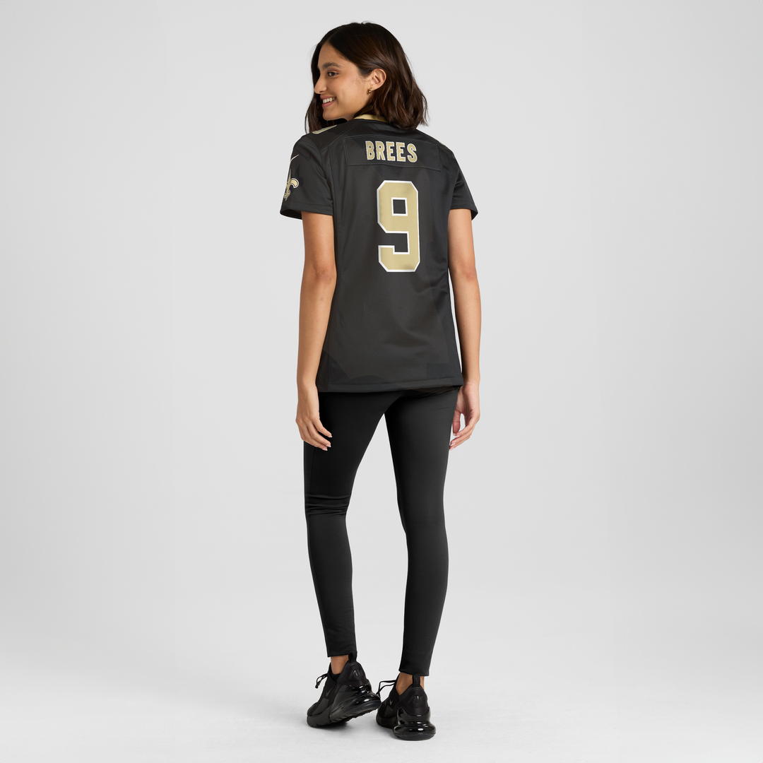 Drew Brees New Orleans Saints Women's Team Game Jersey - Black