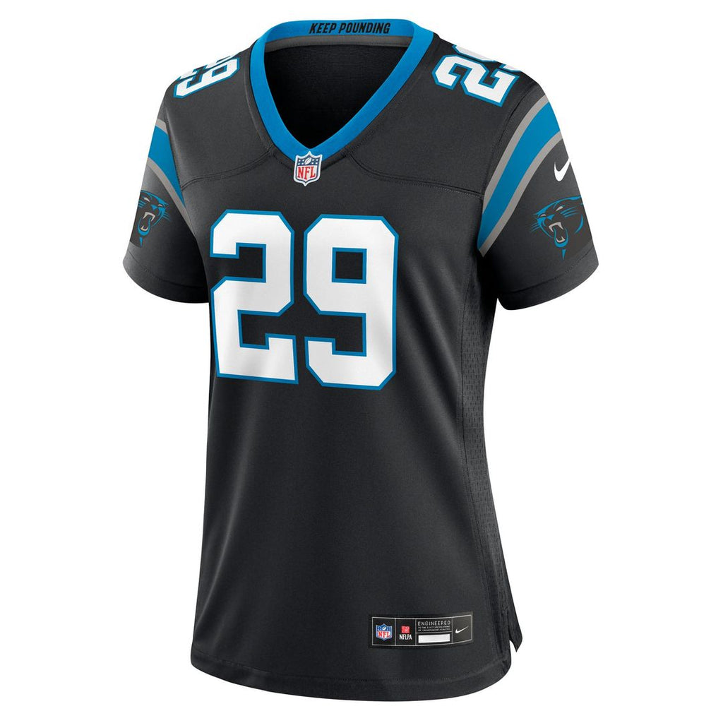 Akayleb Evans Carolina Panthers Women's Team Game Jersey - Black