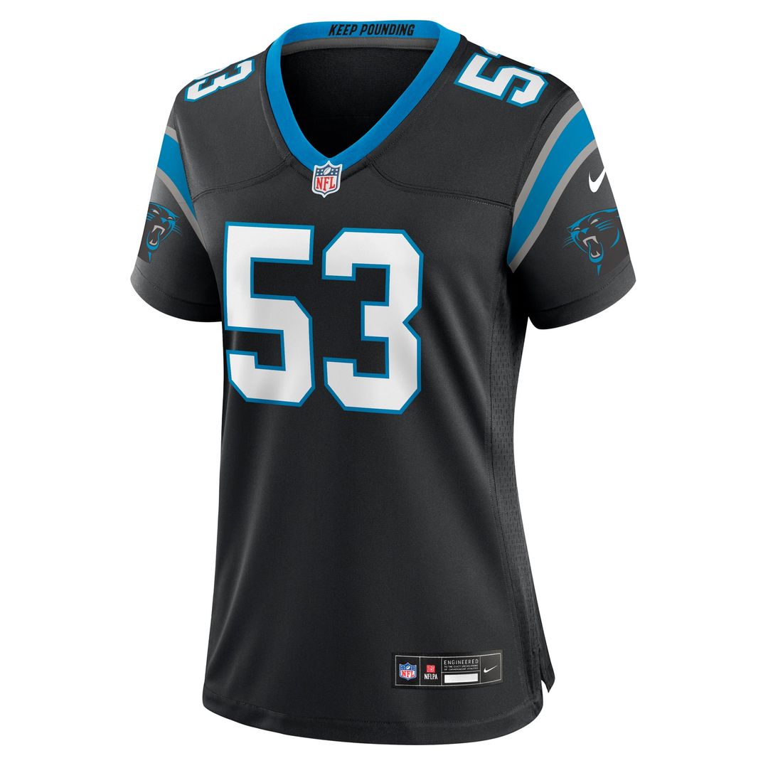 Claudin Cherelus Carolina Panthers Women's Team Game Jersey - Black