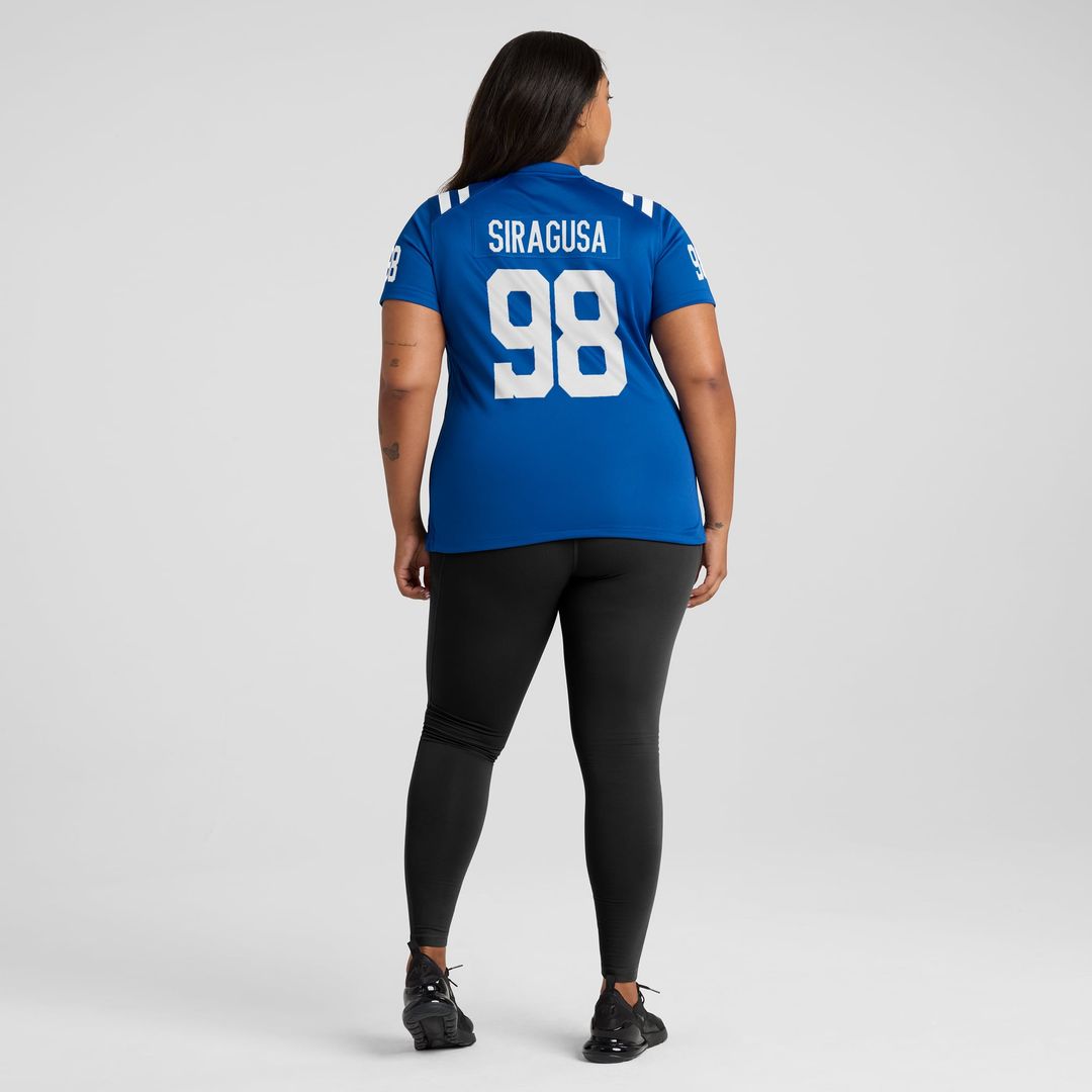 Tony Siragusa Indianapolis Colts Women's Game Retired Player Jersey - Royal