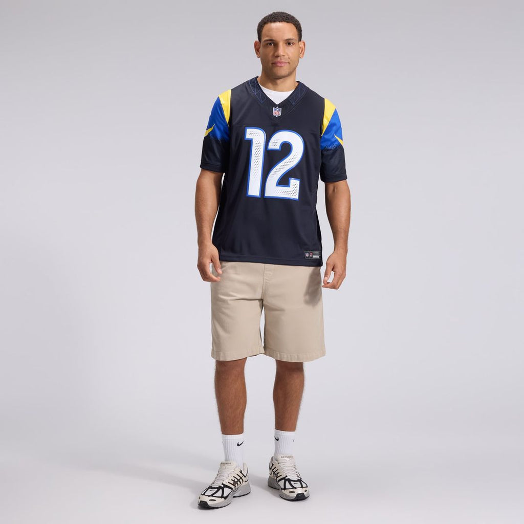 Puka Nacua Los Angeles Rams Rivalries Collection Stitched Limited Jersey - Dark Blue