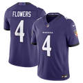 Zay Flowers Baltimore Ravens Team Vapor F.U.S.E. Stitched Limited Jersey - Purple