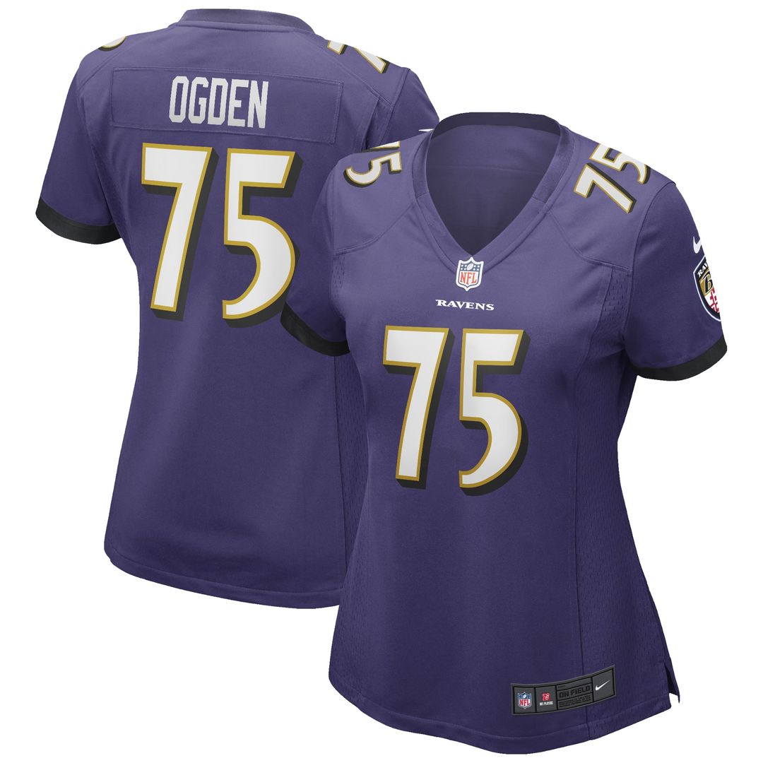 Jonathan Ogden Baltimore Ravens Women's Game Retired Player Jersey - Purple
