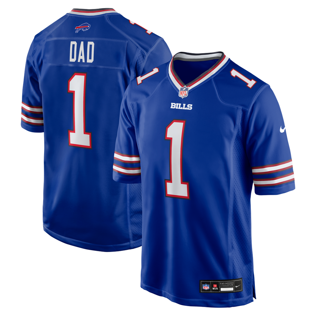 Number 1 Dad Buffalo Bills Game Jersey - Royal