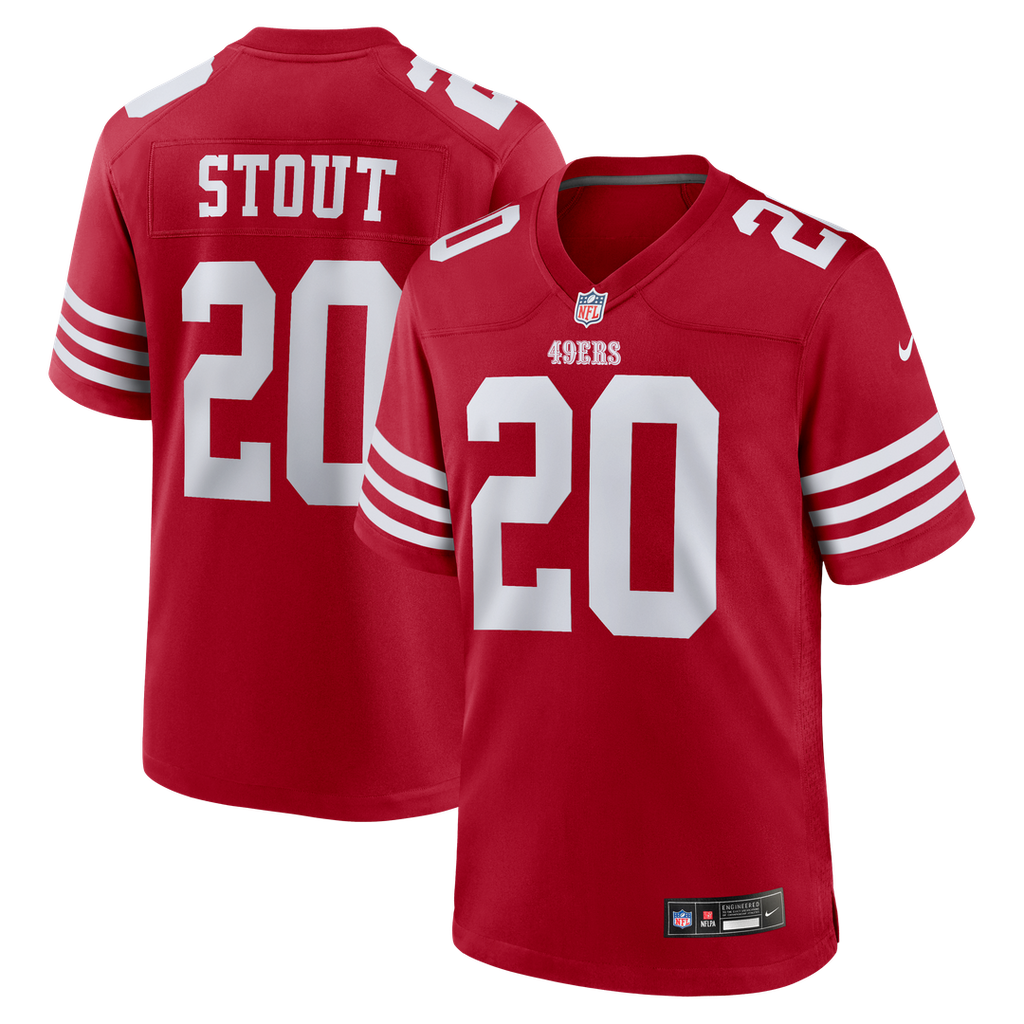 Upton Stout San Francisco 49ers Team Game Jersey - Scarlet
