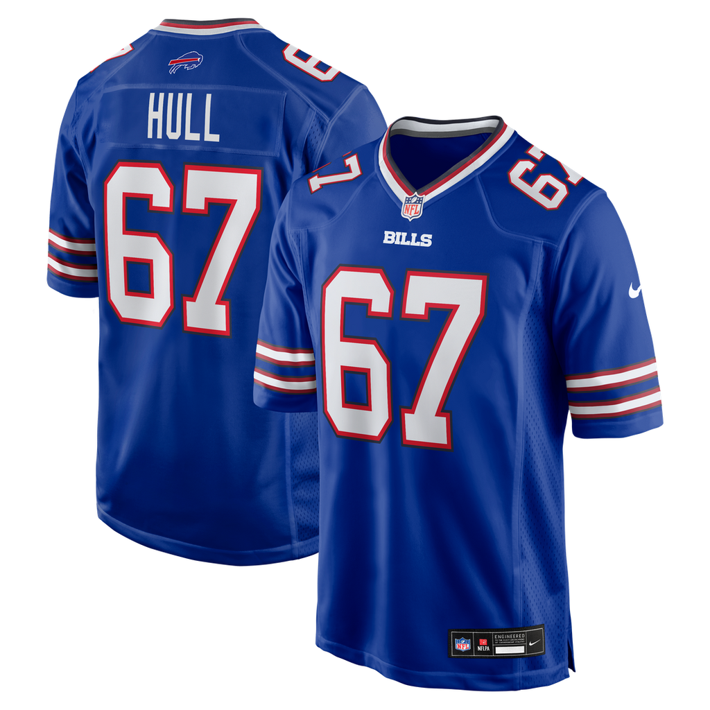 Kent Hull Buffalo Bills Game Retired Player Jersey - Royal