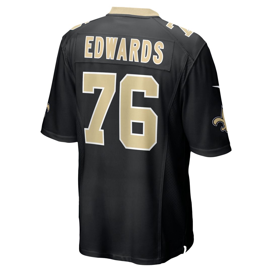 David Edwards New Orleans Saints Team Game Jersey - Black