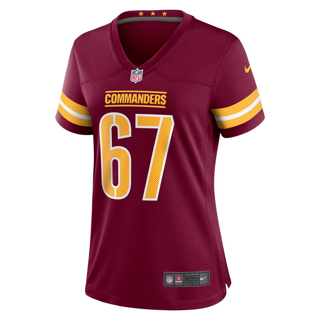 Nick Allegretti Washington Commanders Women's Game Jersey - Burgundy