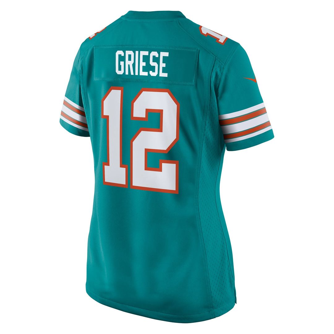 Bob Griese Miami Dolphins Women's Retired Player Jersey - Aqua