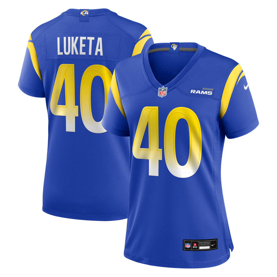 Jesse Luketa Los Angeles Rams Women's Team Game Jersey - Royal