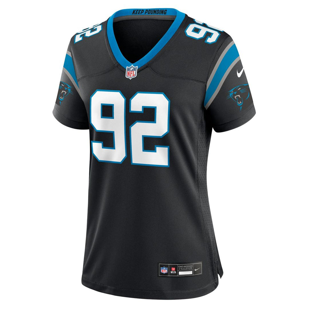 Cam Jackson Carolina Panthers Women's Team Game Jersey - Black