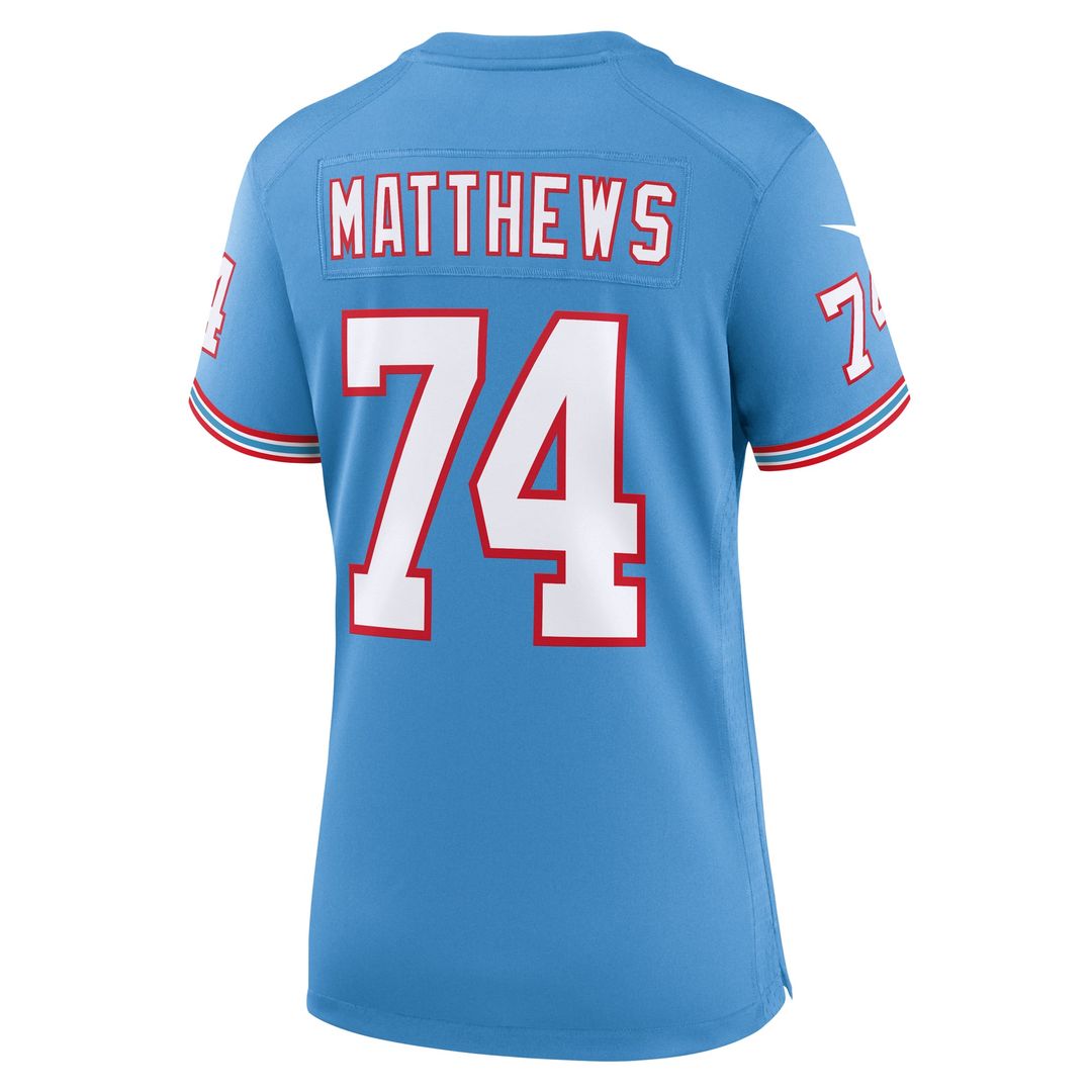 Bruce Matthews Tennessee Titans Women's Retired Player Jersey - Navy