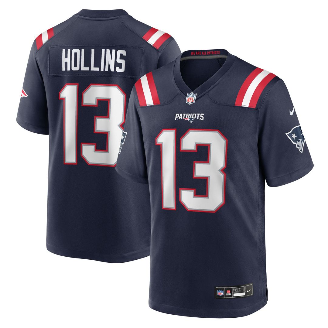 Mack Hollins New England Patriots Team Game Jersey - Navy