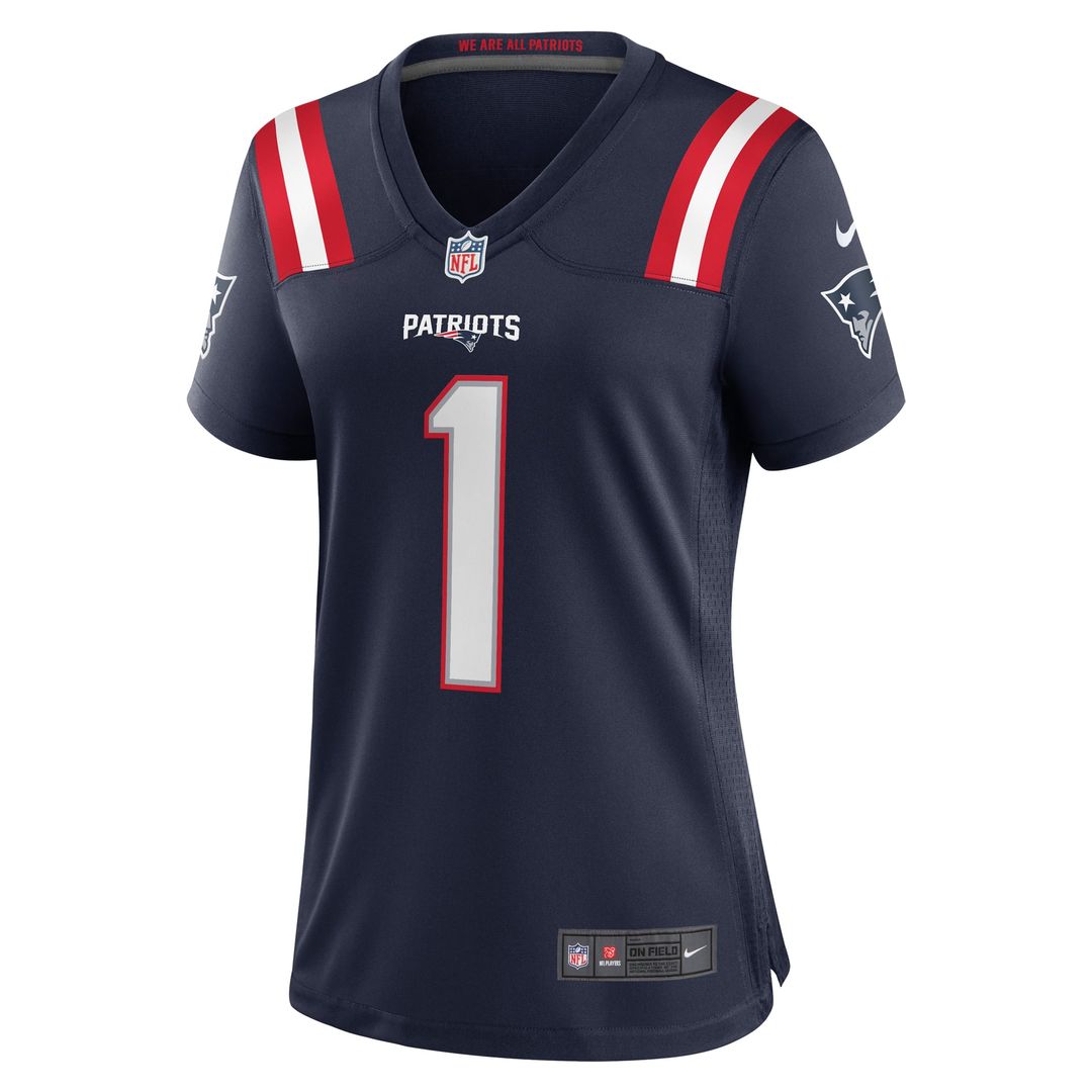 Number 1 Mom New England Patriots Women's Game Jersey - Navy