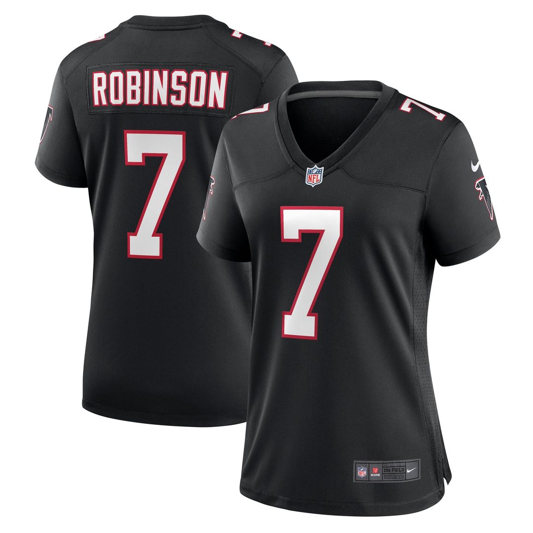 Bijan Robinson Atlanta Falcons Women's Alternate Game Jersey - Black