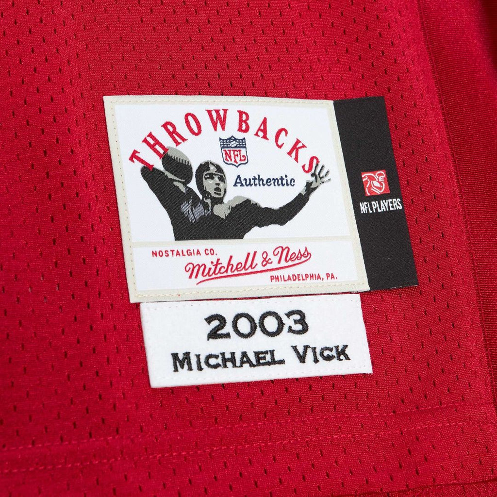Michael Vick Atlanta Falcons 2003 Authentic Throwback Retired Player Jersey - Red