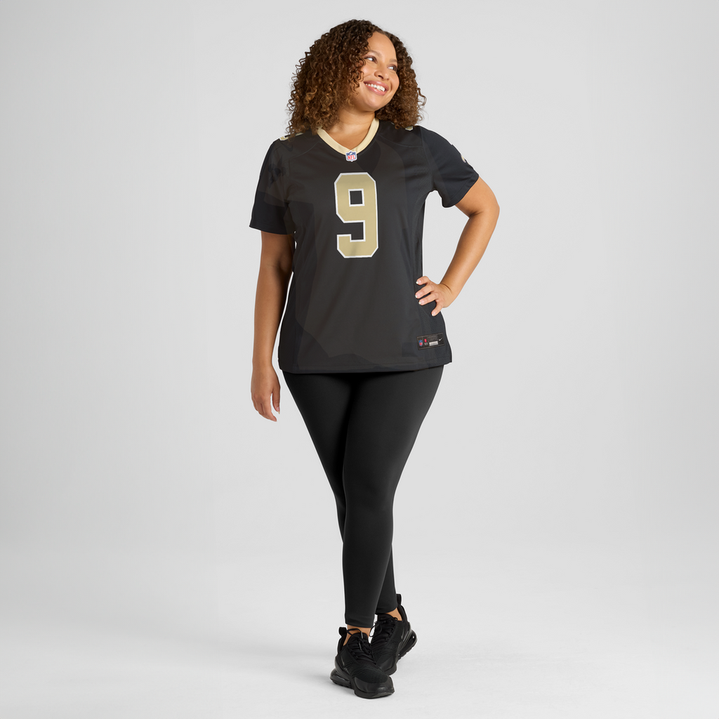 Drew Brees New Orleans Saints Women's Team Game Jersey - Black
