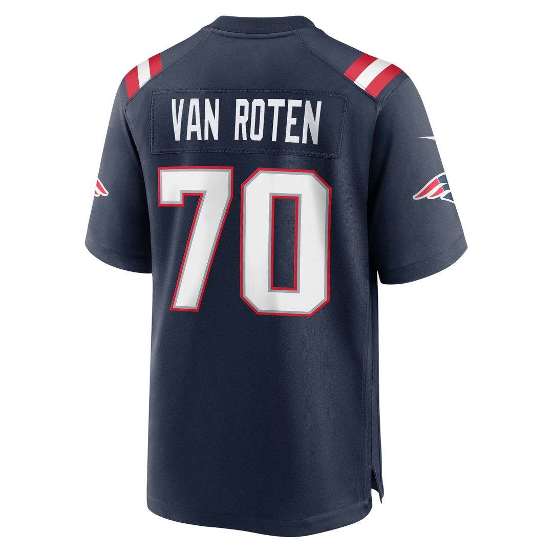Greg Van Roten New England Patriots Team Game Jersey - Navy