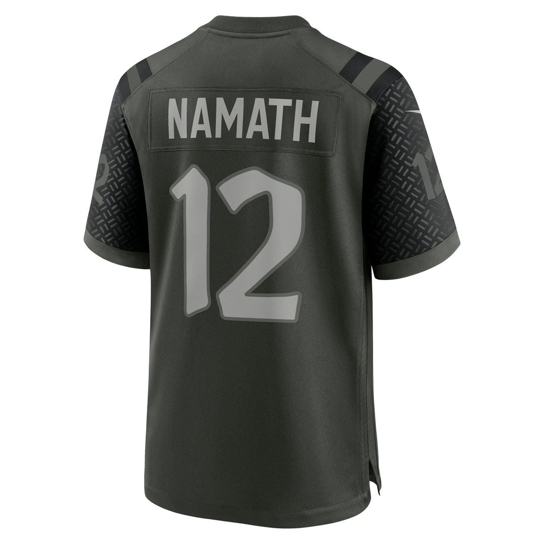 Joe Namath New York Jets Rivalries Collection Retired Player Game Jersey - Green