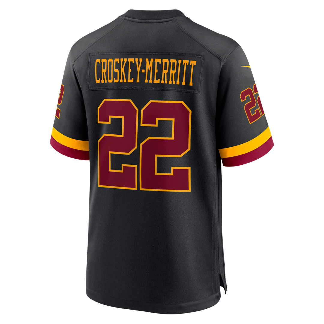 Jacory Croskey - Merritt Washington Commanders Hail Raiser Alternate Game Jersey - Black