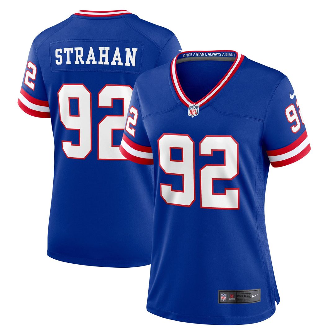 Michael Strahan New York Giants Women's Classic Retired Player Game Jersey - Royal