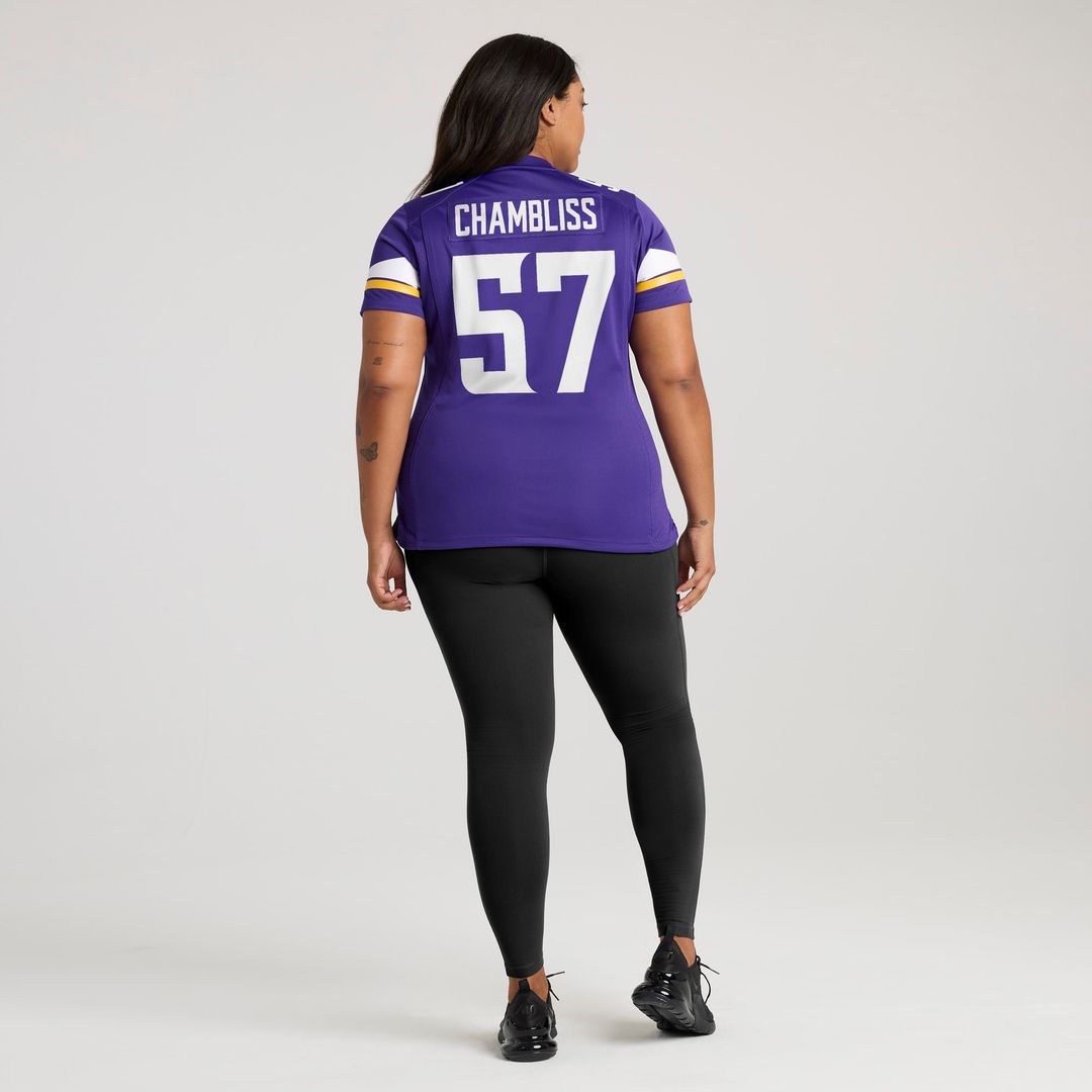 Chaz Chambliss Minnesota Vikings Women's Team Game Jersey - Purple