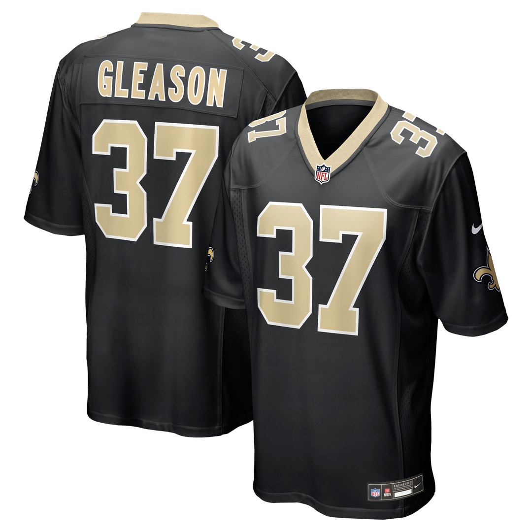 Steve Gleason New Orleans Saints Game Retired Player Jersey - Black