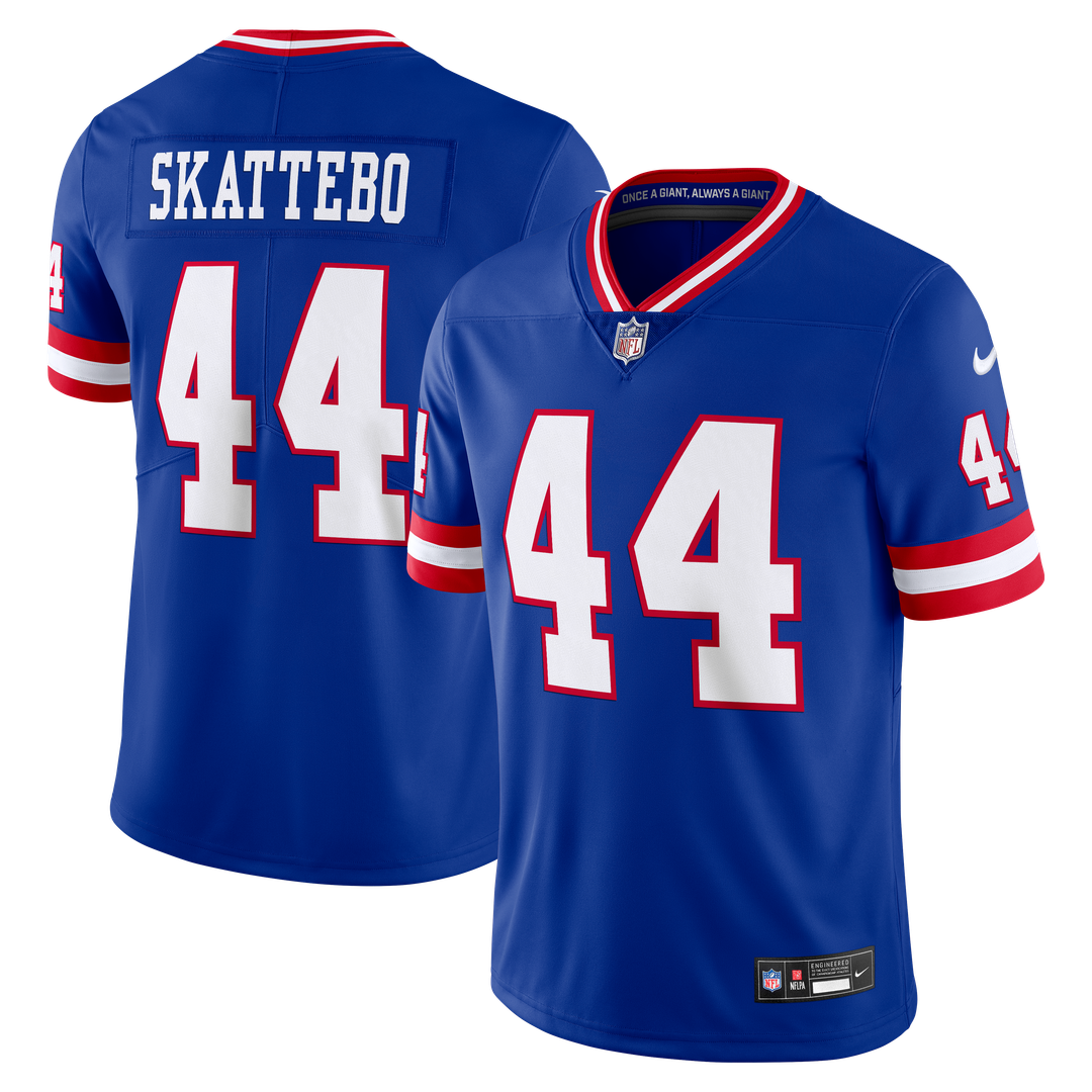 Cam Skattebo New York Giants Vintage White Vapor Untouchable Stitched Limited Jersey - White