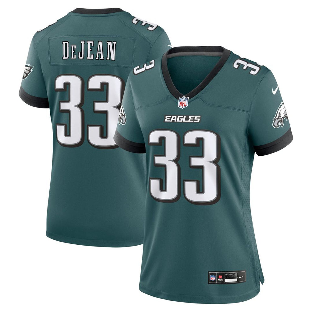 Cooper DeJean Philadelphia Eagles Women's Team Game Jersey - Midnight Green