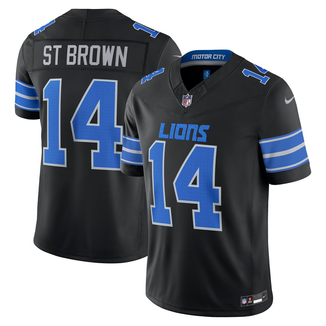 Amon - Ra St. Brown Detroit Lions Team Vapor F.U.S.E. Stitched Limited Jersey - Blue