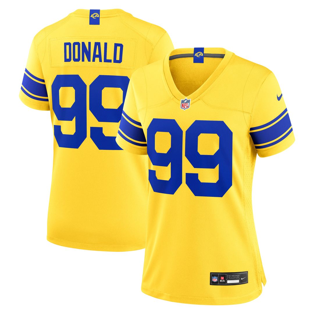 Aaron Donald Los Angeles Rams Women's Alternate Game Jersey - Gold