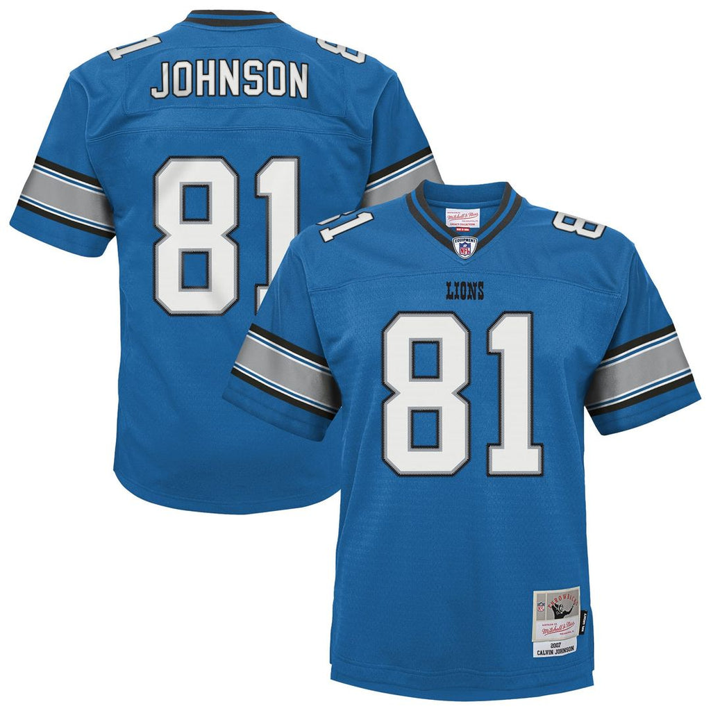 Calvin Johnson Detroit Lions Youth Legacy Replica Jersey - Blue