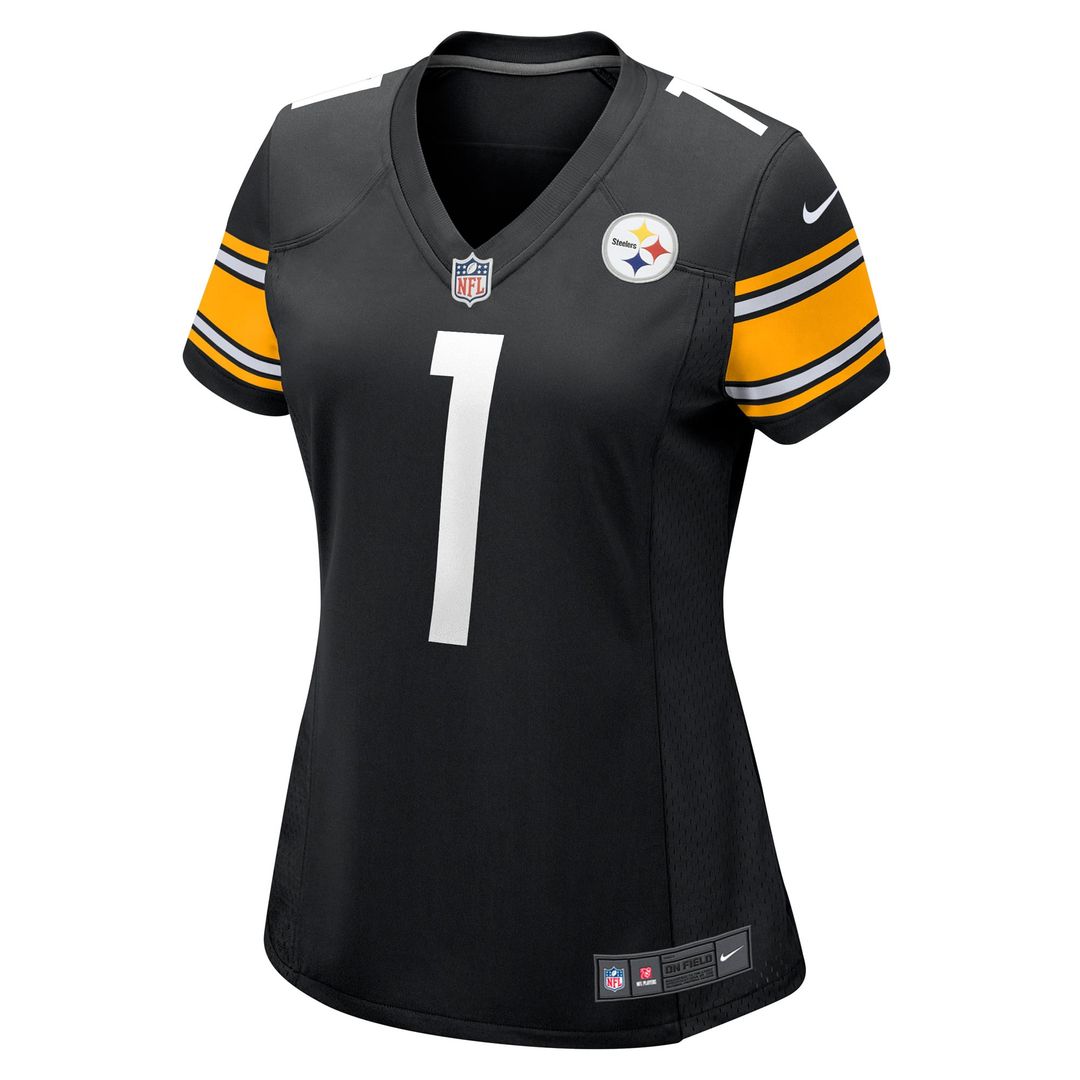 Number 1 Bride Pittsburgh Steelers Women's Game Jersey - Black