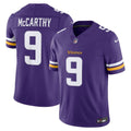 J.J. McCarthy Minnesota Vikings Team Vapor F.U.S.E. Stitched Limited Jersey - Purple