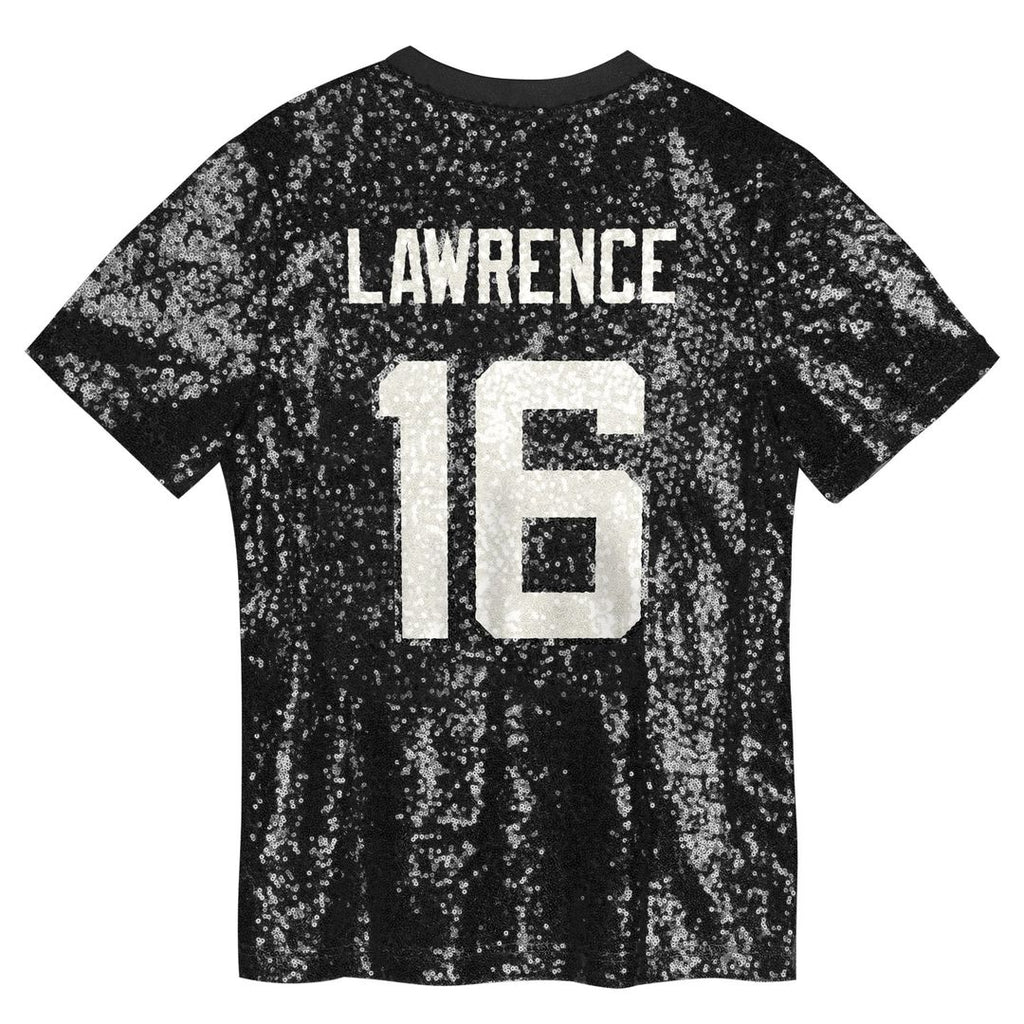 Trevor Lawrence Jacksonville Jaguars Girls Youth Sequin V - Neck Fashion Jersey - Black
